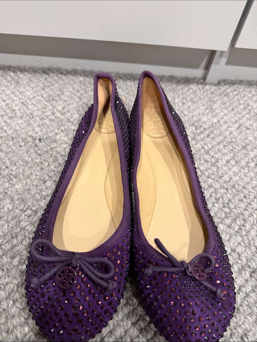 Tory Burch Purple Women's Embellished Ballet Flats